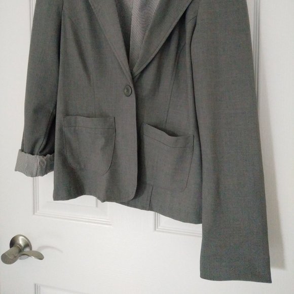 Womens Gray Blazer - Picture 3 of 5